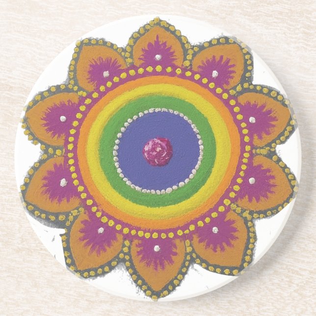 ’Vibrant Rangoli’ Underlägg (Framsidan)