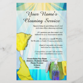 Vibrant Ray Business Office Städning Service Flyer