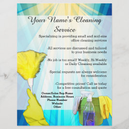 Vibrant Ray Business Office Städning Service Flyer