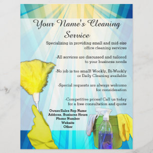 Vibrant Ray Business Office Städning Service Flyer