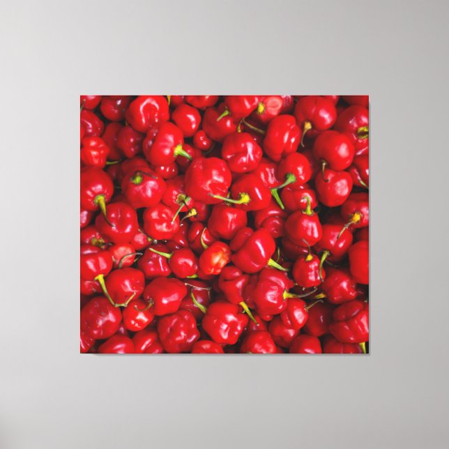 Vibrant Red Chili Pepper Harvest Canvastryck (Framsida)