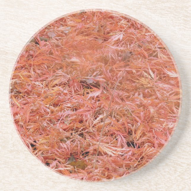 Vibrant Red Höst löv Underlägg Sandsten (Framsidan)