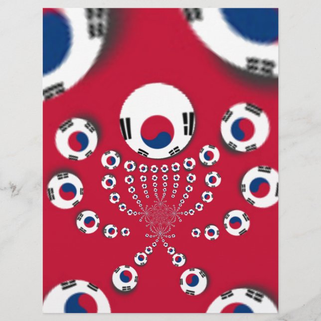 Vibrant Red Kaleidoscope Sydkoreas design (Framsida)