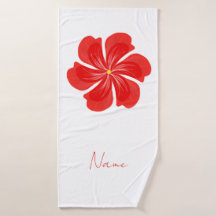 Vibrant Red Petal Bloom - Minimalist Floral Art