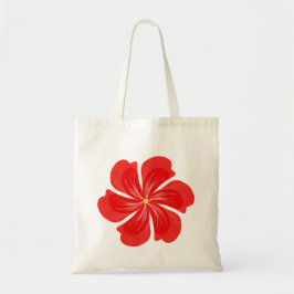 Vibrant Red Petal Bloom - Minimalist Floral Art Tygkasse
