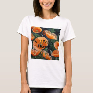 Vibrant Red Poppy Flower T Shirt