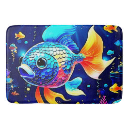 Vibrant Reef-fiskdesign Badrumsmatta