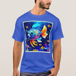 Vibrant Reef-fiskdesign T Shirt