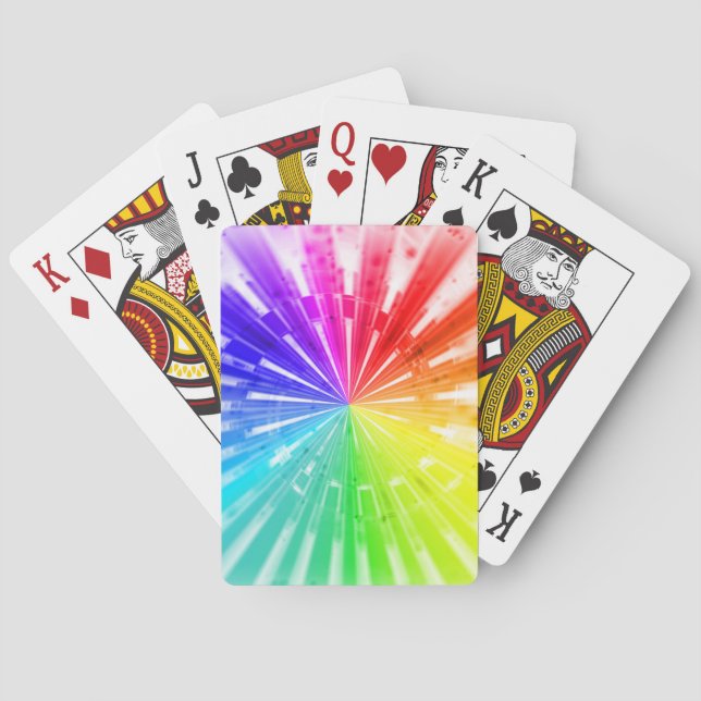 Vibrant regnbågsexplosion spel kort (Baksidan)