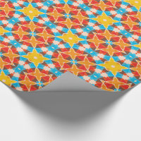 Vibrant Retro 3D Block Färg Kaleidoscope Mönster