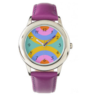 Vibrant Retro Boho Circles Armbandsur