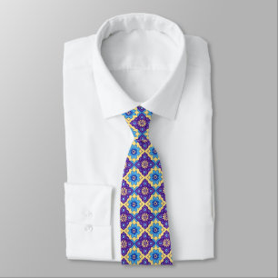 Vibrant retro Geometric-Blommönster Slips