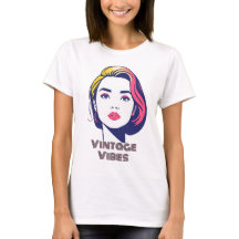 Vibrant Retro Pop Art Woman Porträtt