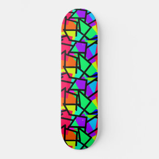 Vibrant Retro Stil Geometric 80s Memphis design Mini Skateboard Bräda 18,5 Cm