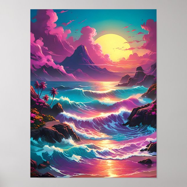 Vibrant Retro Vågar, fetstil av färgstark retro Poster (Framsidan)