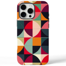 Vibrant Retroinspirerad geometrisk iphone case