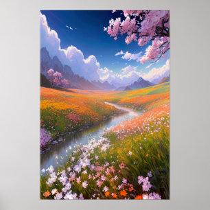 Vibrant Reverie: Blommor i Harmony Poster