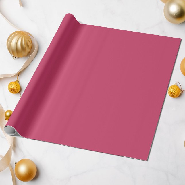Vibrant Ro Deep Rosa Solid Färg #ca3f67 Presentpapper (Skapare uppladdad)
