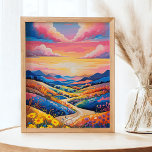 Vibrant Rollant Backe Solrosfärgsfärg Poster<br><div class="desc">4:5-förhållande. Gör ditt utrymme ljusare med den här vibrerande målningen av rullande backe,  försedd med gyllene solblommor. Den här fantastiska konsten poster naturens skönhet och skapar perfekten biet att lägga till en glad,  solig beröring till vilket rum som helst. Perfekt för hem- eller kontorsdekanter.</div>