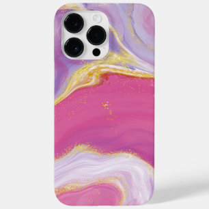 Vibrant Rosa Alcohol Bläck och Glitter Phone Case