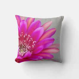 Vibrant Rosa Cactus Flower Petals Kudde