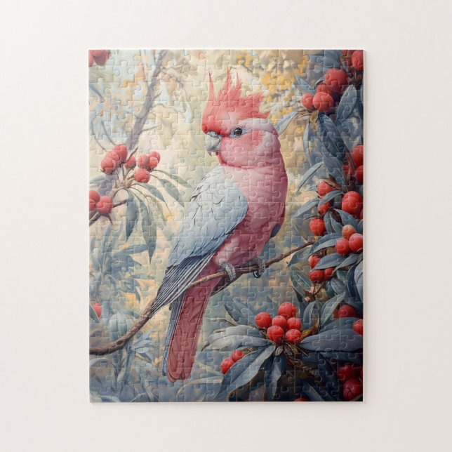 Vibrant Rosa Galah Cockatoo Pussel (Vertikal)