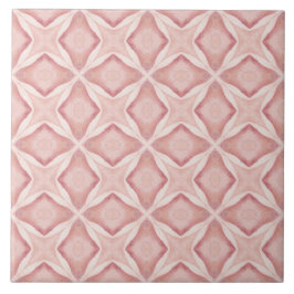 Vibrant Rosa Geometric Star Mediteranean Inspired Kakelplatta