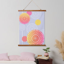 Vibrant Rosa Gult Random Mandala