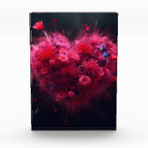 Vibrant Rosa Heart Burst