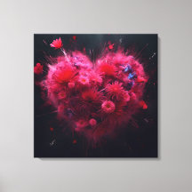Vibrant Rosa Heart Burst