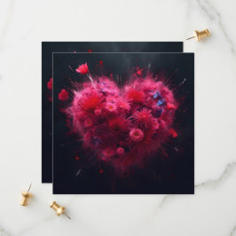 Vibrant Rosa Heart Burst Spara Datumet