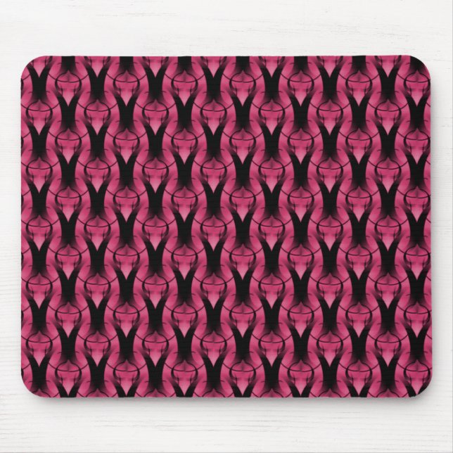 Vibrant Rosa Modern Classic Mousepad Musmatta (Framsidan)