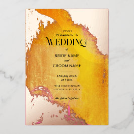 Vibrant Rosa och Orange Struktur Bröllop