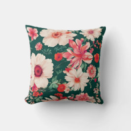 Vibrant Rosa-Red och fintvätt Kudde