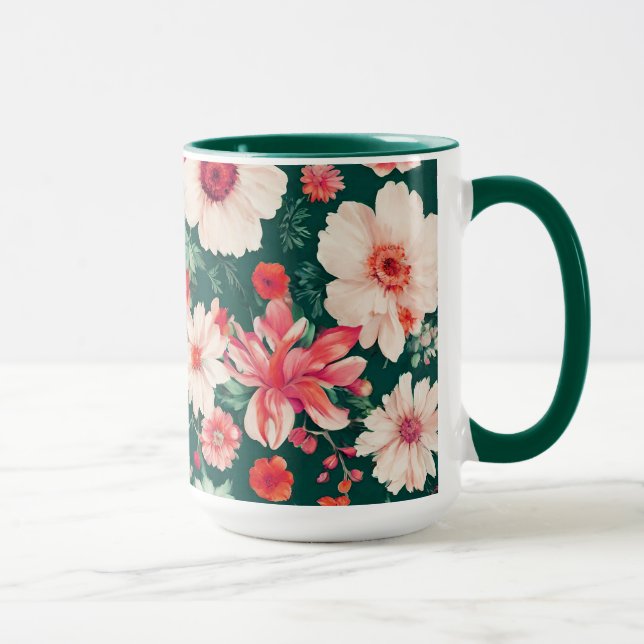 Vibrant Rosa-Red och fintvätt Mugg (Höger)