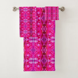 Vibrant rosa ros petals M-storlekt blommönster