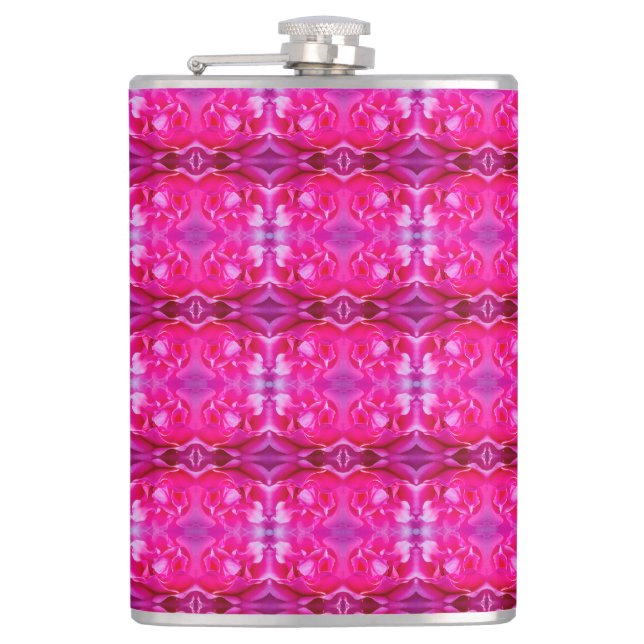 Vibrant rosa ros petals M-storlekt blommönster Fickplunta (Framsidan)