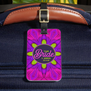 Vibrant Rosa Vibe Boho Hippie Stil Team Bride Bagagebricka
