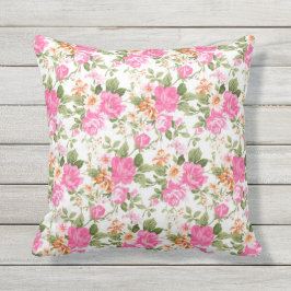 Vibrant rosa Victorian ro dekorativ kudde