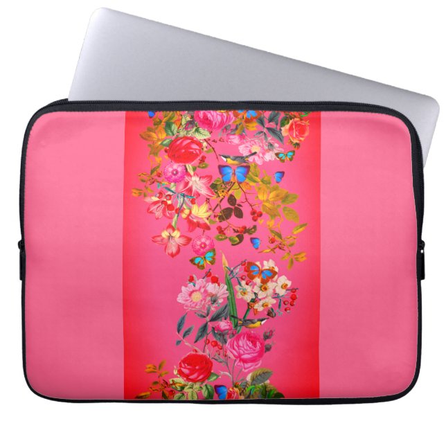 Vibrant Rosa Vintage Ro Garden Vibrant Laptop Fodral (Framsidan)