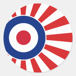 Vibrant Roundel Mod JAPAN Target Scooter Runt Klistermärke