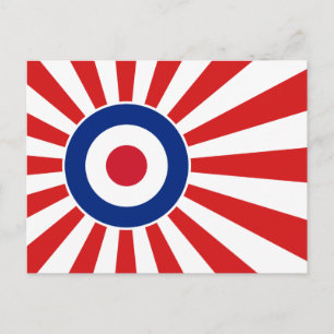 Vibrant Roundel Mod JAPAN Target Scooter Vykort
