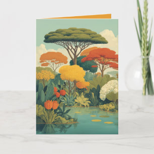 Vibrant Safari Jungle Scene Inbjudan