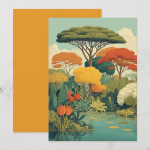 Vibrant Safari Jungle Scene Inbjudningar