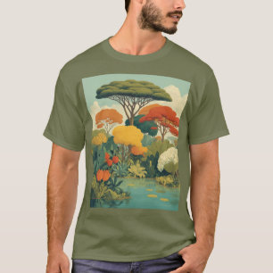 Vibrant Safari Jungle Scene T Shirt