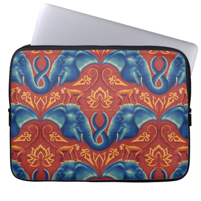 Vibrant Safari Tapestry Mönster - Vitlotus Laptop Fodral (Framsidan)