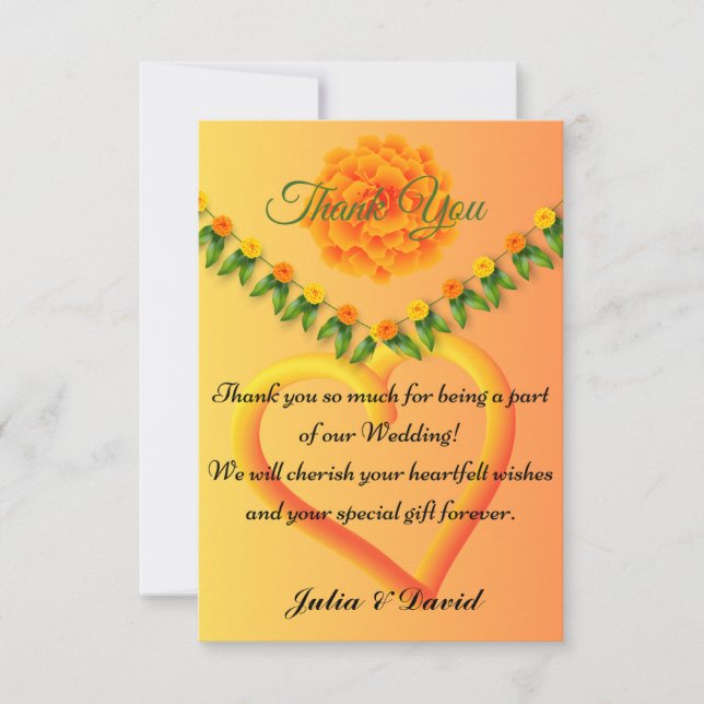 Vibrant Saffron-Gult - tackkort Tack Kort (Framsida)