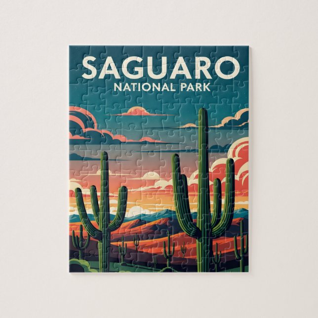 Vibrant saguaro nationalpark pussel (Vertikal)