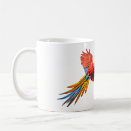 Vibrant Scarlet Macaw Parrot Coffee Mugg