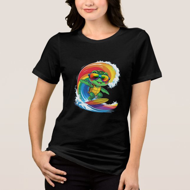 Vibrant Sea Turtle T-Shirt - Unisex Cotton Tee (Framsida)